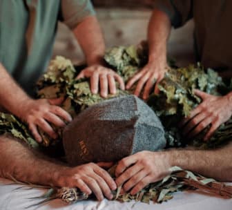 Bear Banya venik ritual