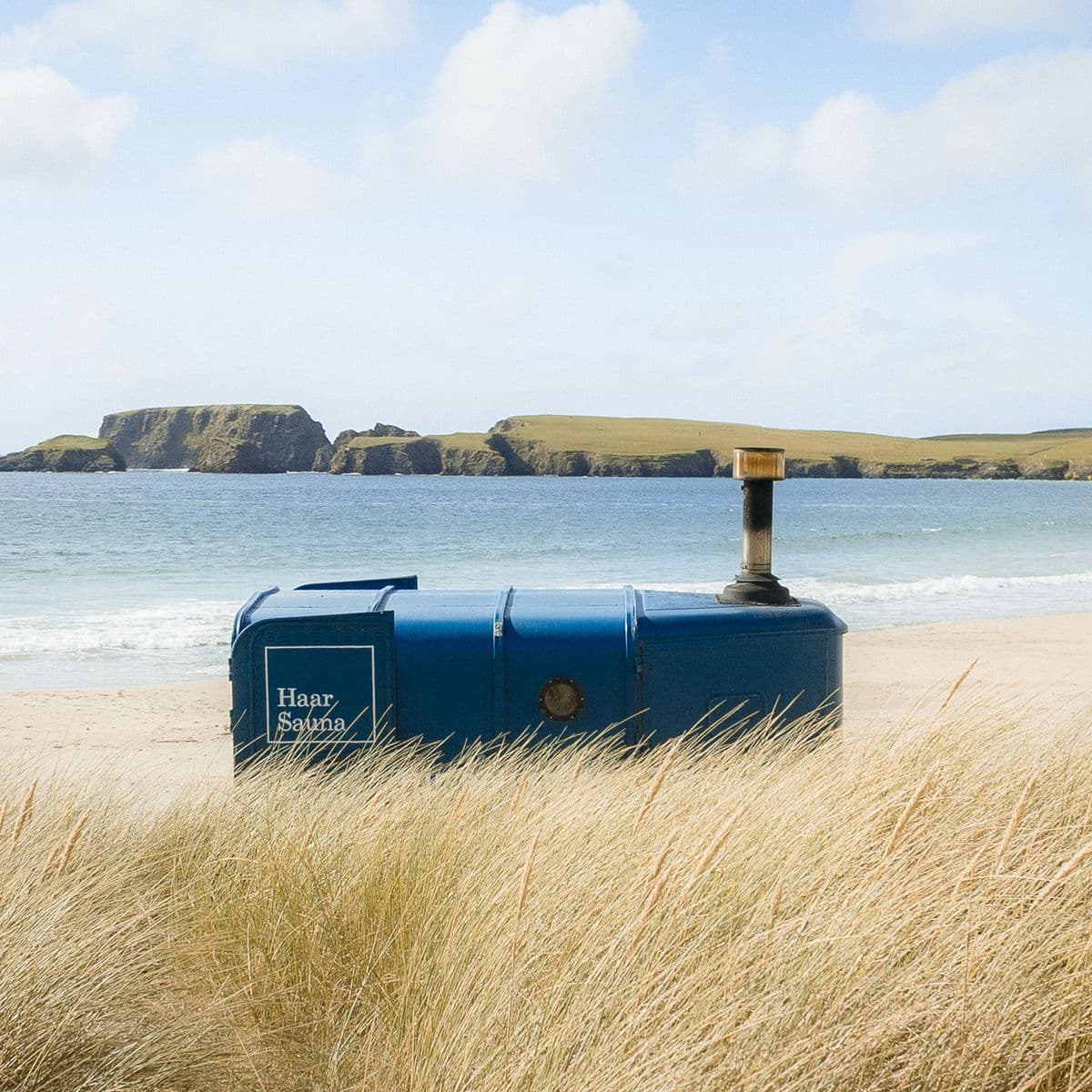 Haar Sauna at St Ninian's Beach, Shetland