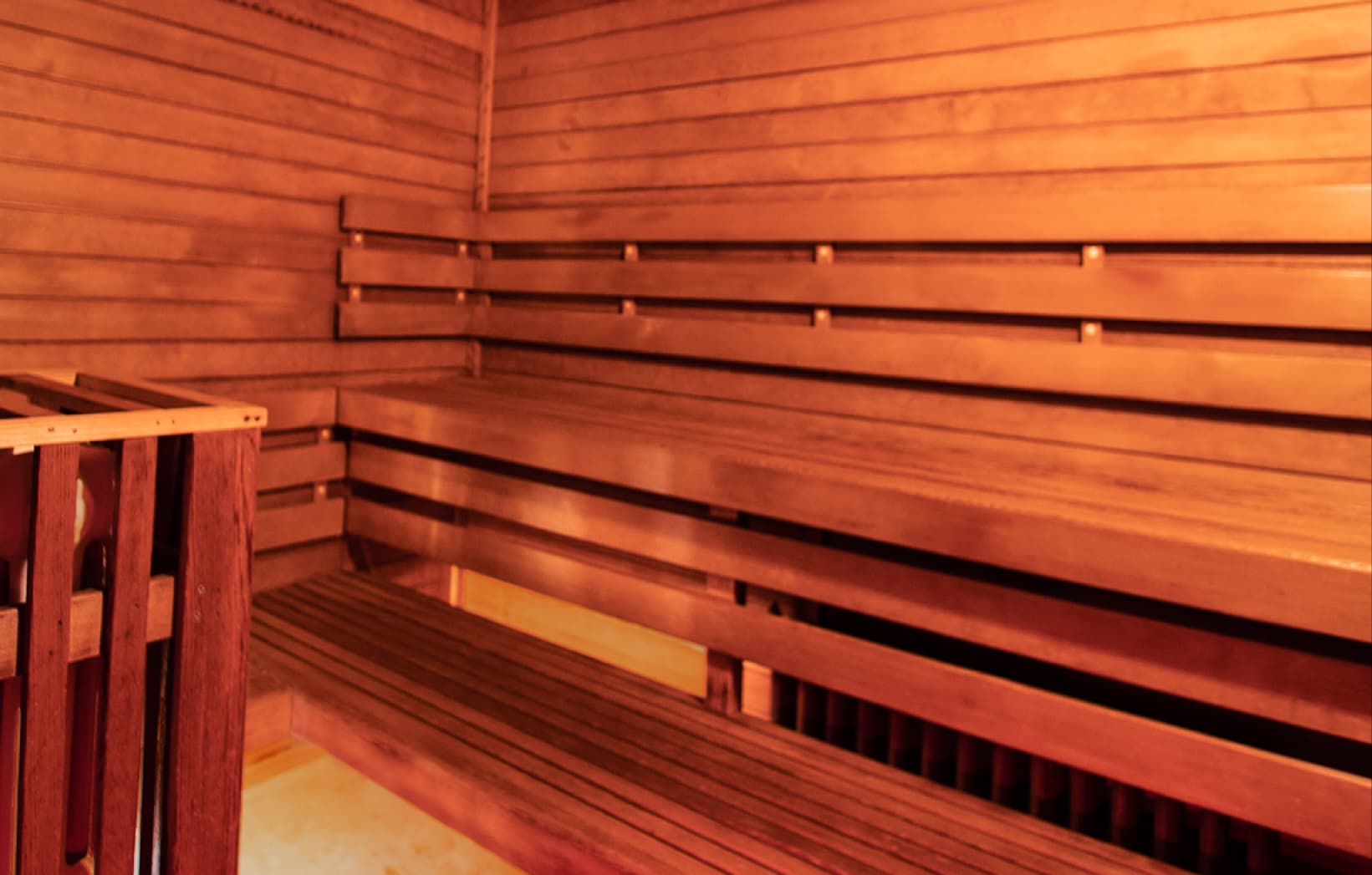 Hothouse Spa cedar sauna interior