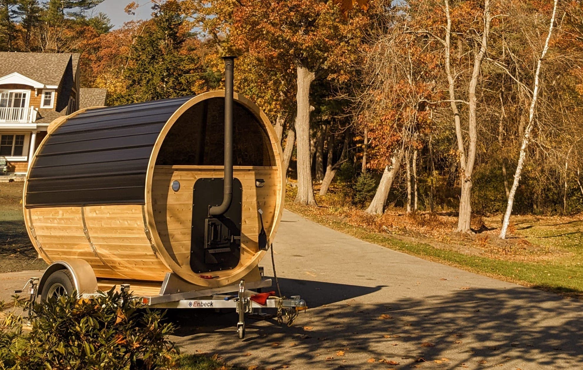 Let's Sauna wood-fired barrel sauna