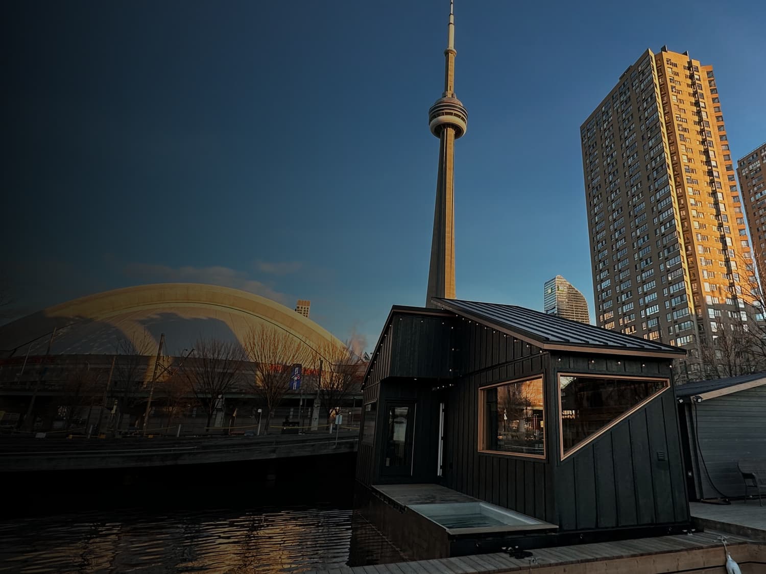 Löyly Floating Sauna on Toronto's waterfront harbour
