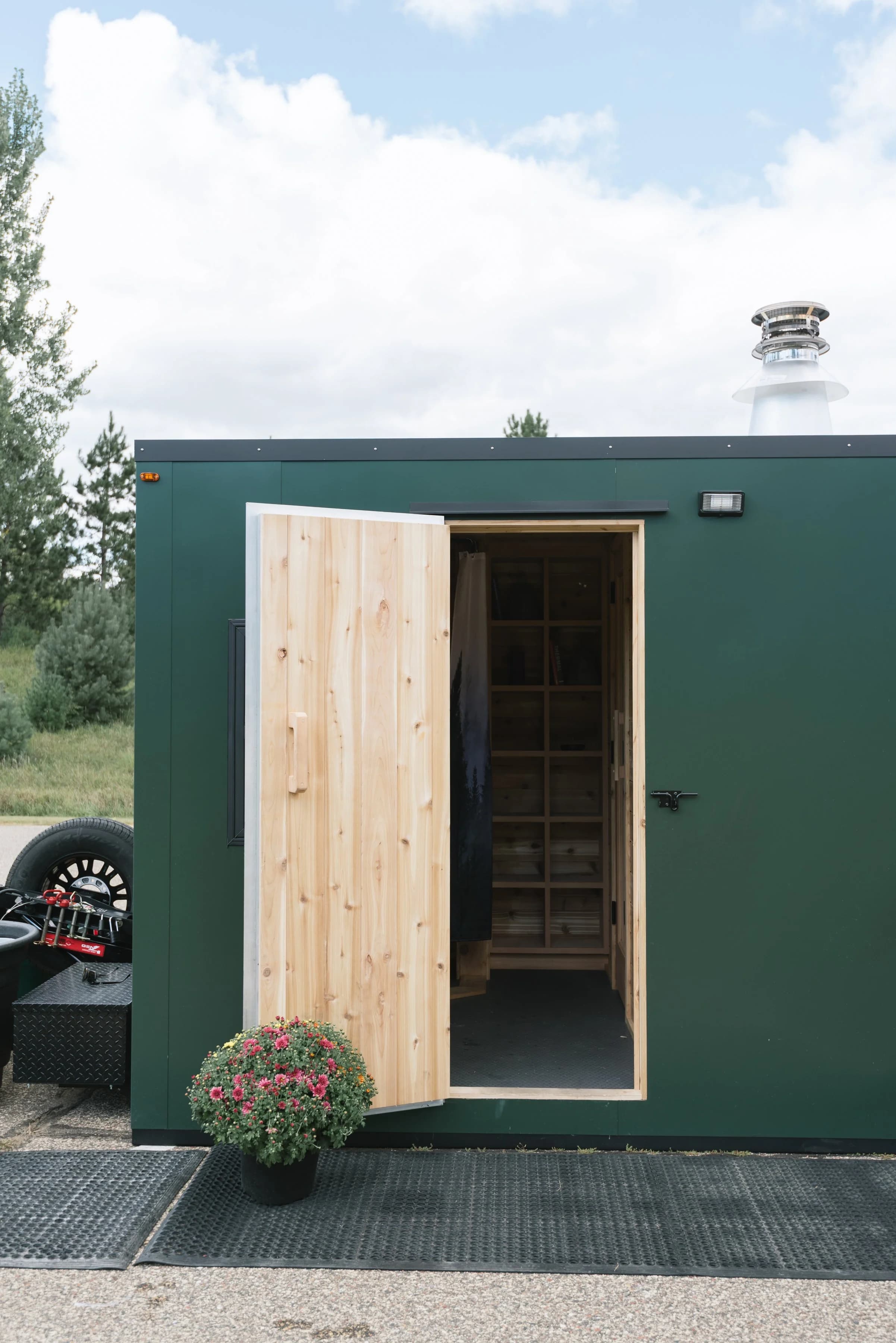 Nordic Renewal Co. mobile wood-fired sauna trailer
