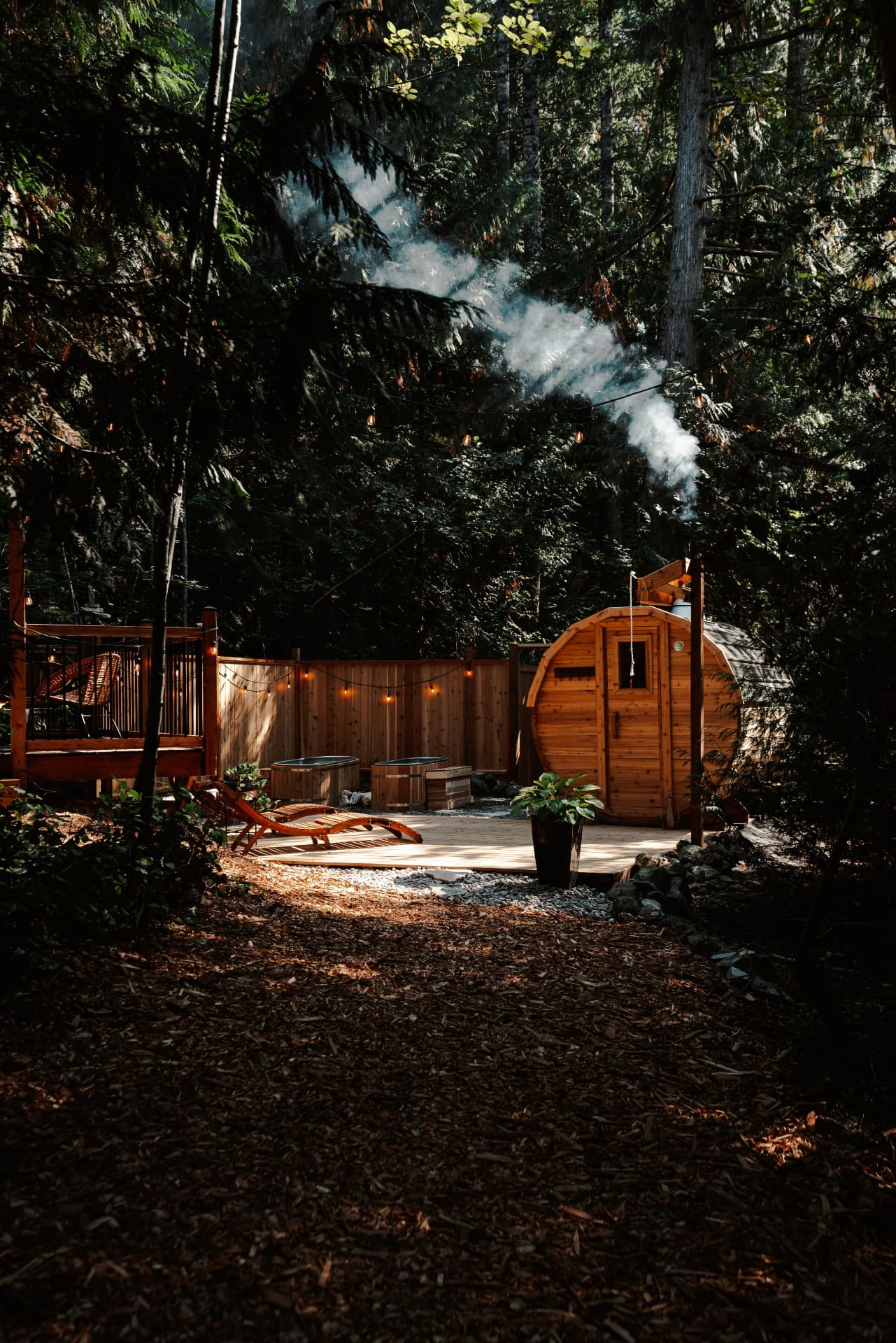 Nyubu Nordic Spa from the trail