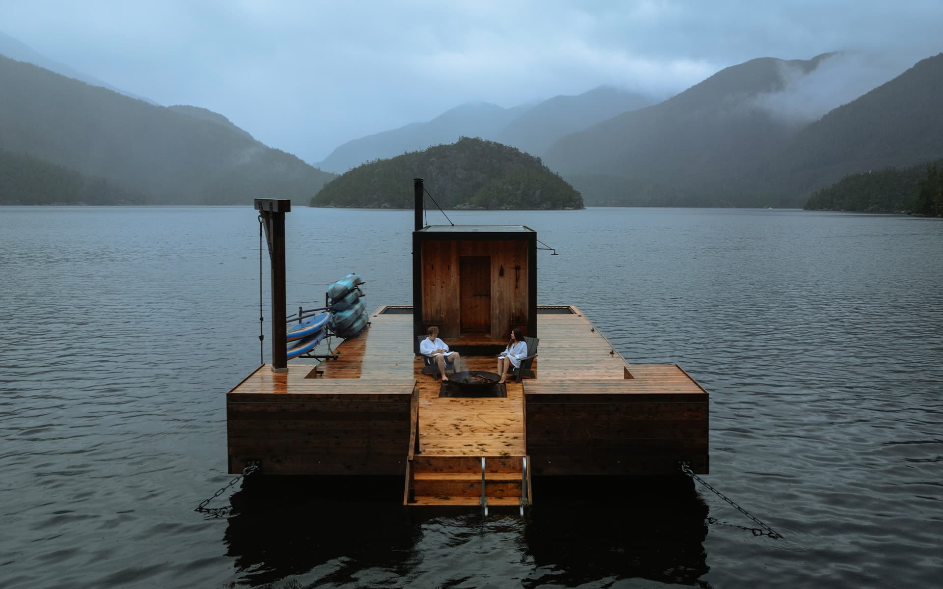 Remote Floating Sauna in Tofino