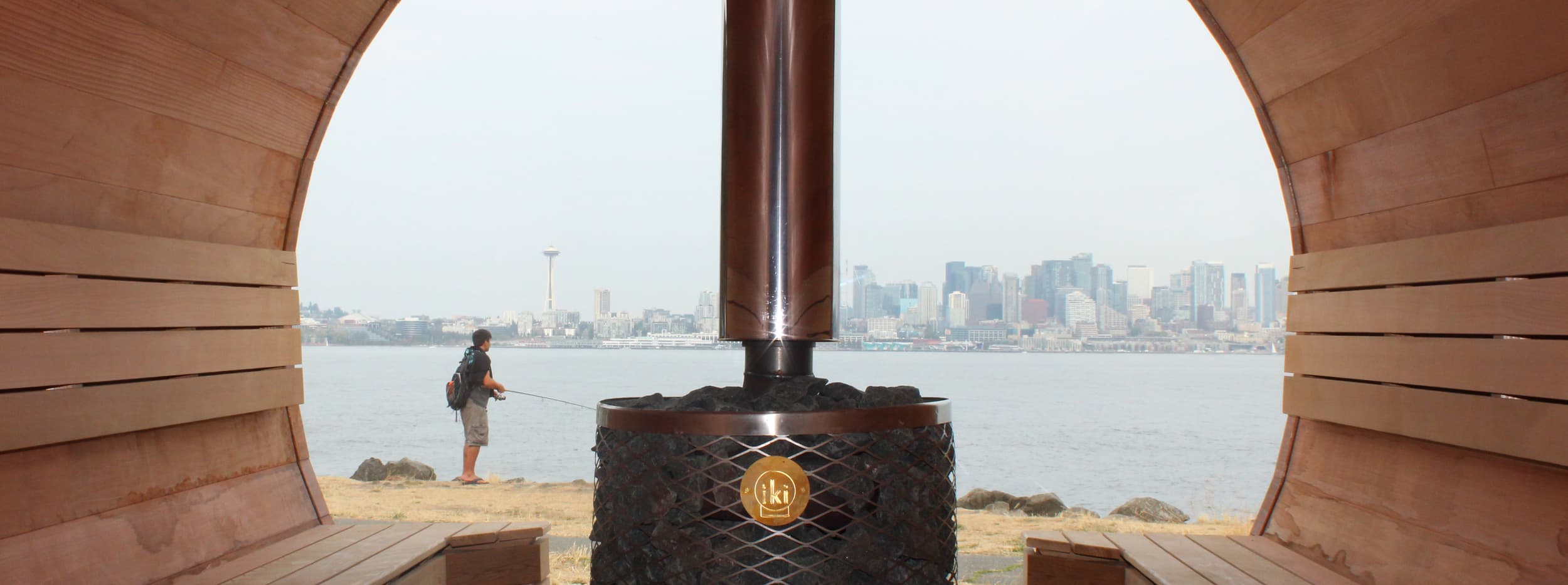 Hot Rocks Sauna Club sauna with window view