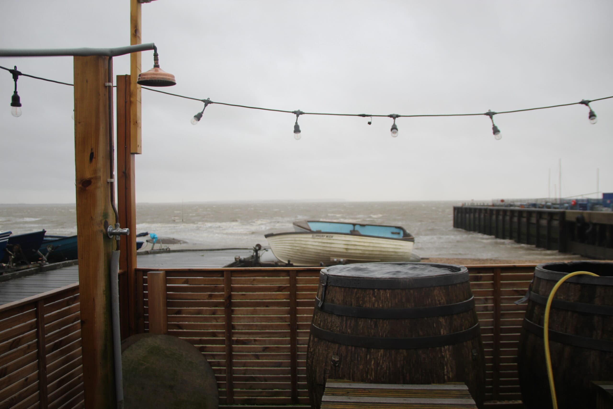 Sea Scrub Sauna at Whitstable Harbour with sea views