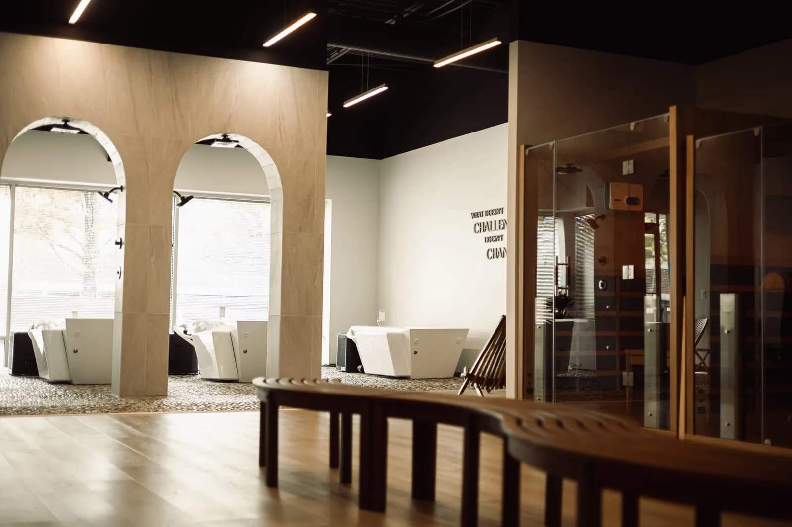 Ash and Ice studio interior with plunge tubs and saunas