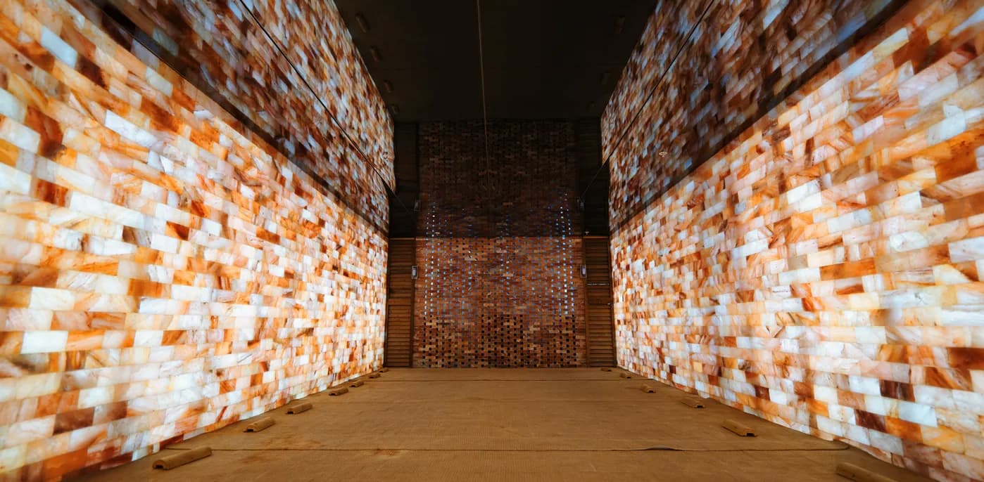 Interior of Balian Springs spa and sauna