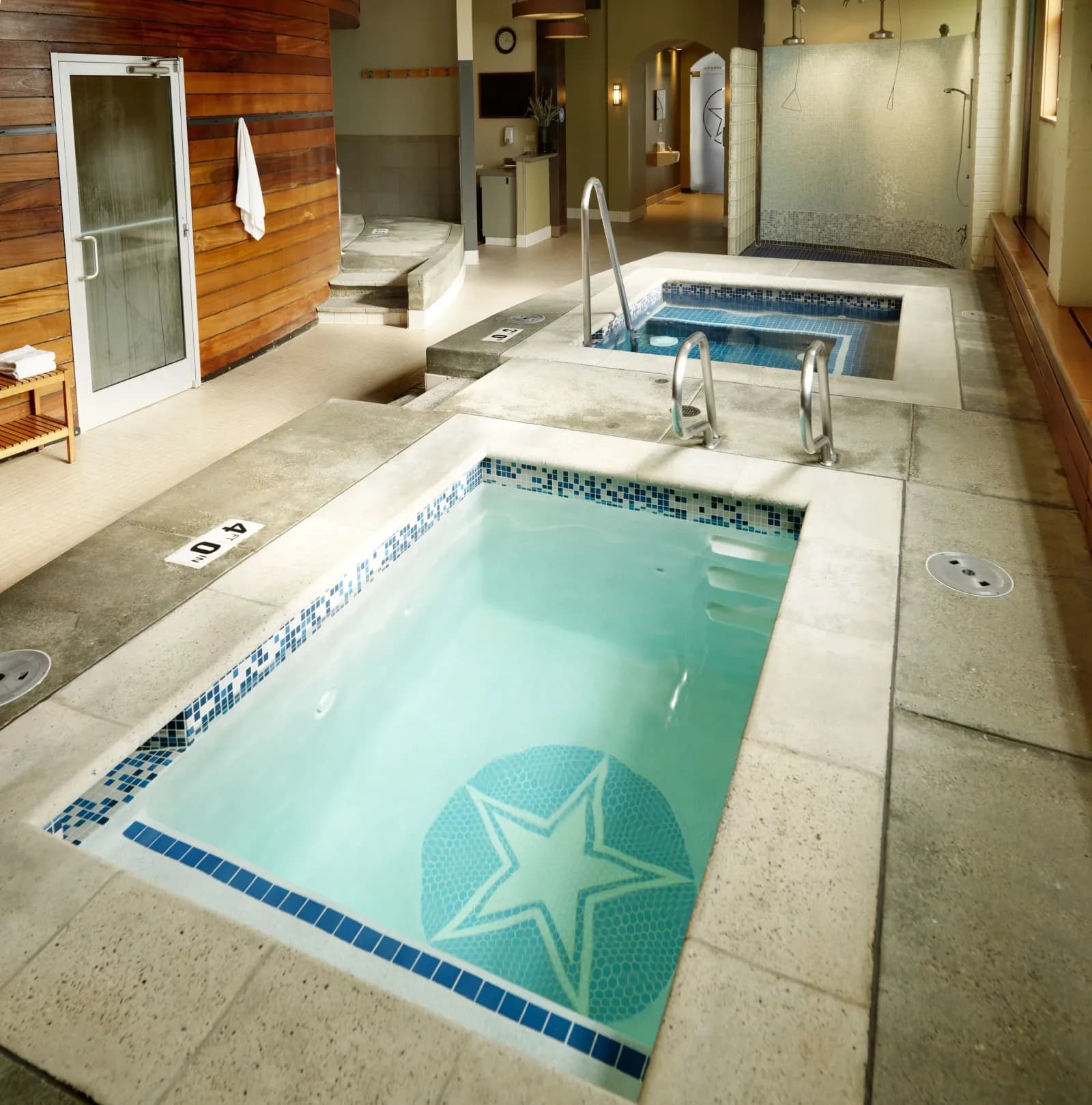 Cold plunge and salt water pools at Banya 5