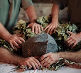 Bear Banya venik ritual