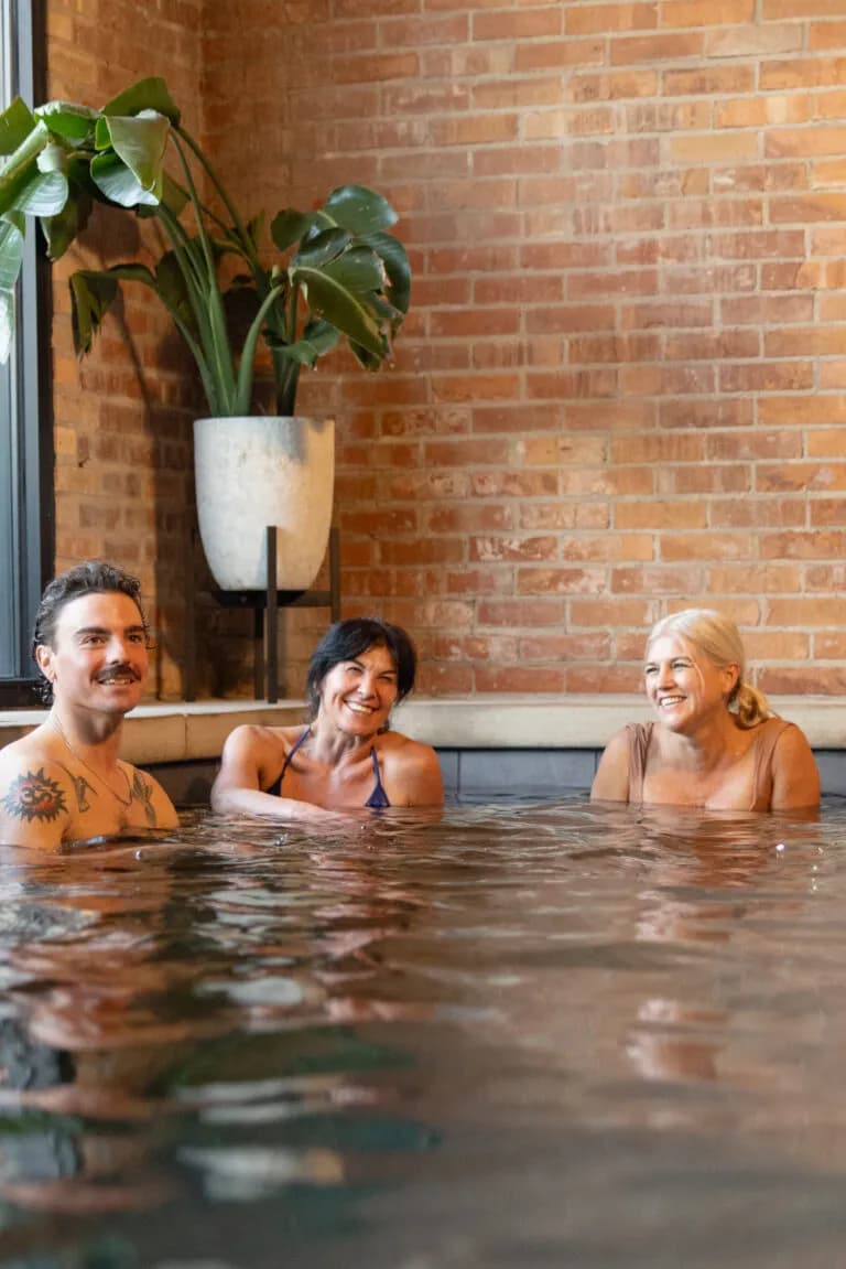 Warm soaking pool at Glow SLC