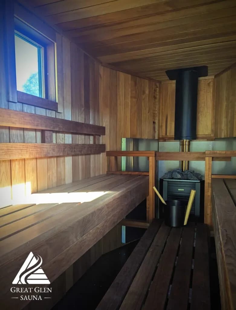 Interior of the Great Glen Sauna