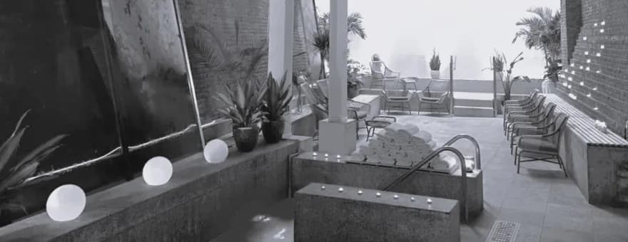 Great Jones Spa Water Lounge pool and seating area