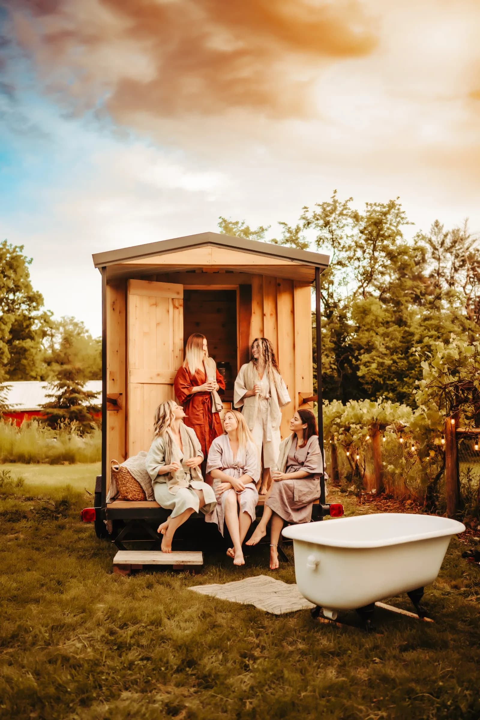 Homestead Saunas wood-fired sauna in Sharon, Wisconsin