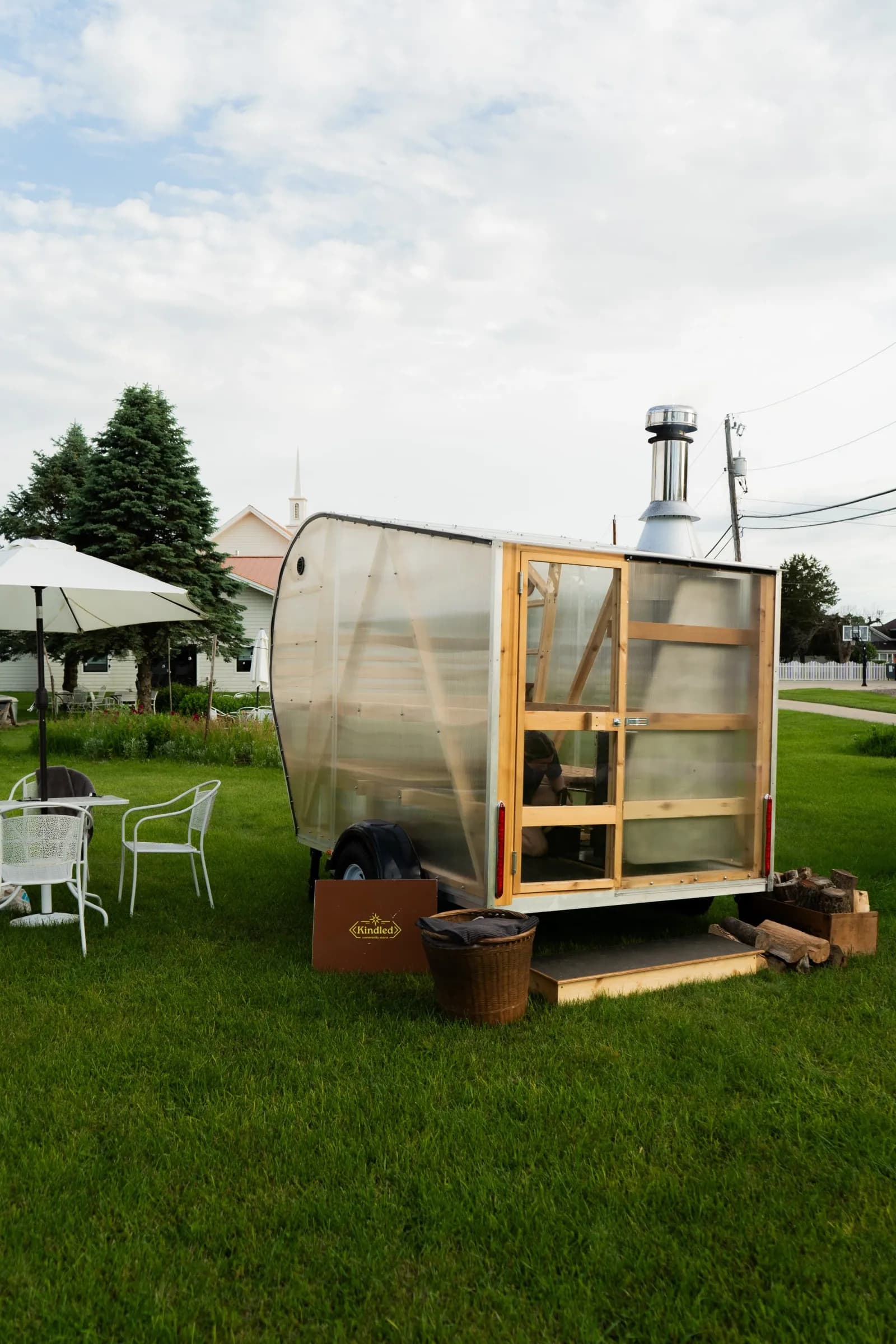 Kindled Community Sauna mobile wood-fired sauna