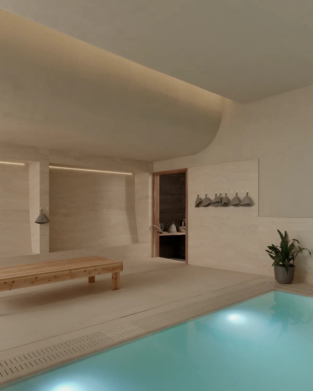 Lore Bathing Club cold plunge pool room