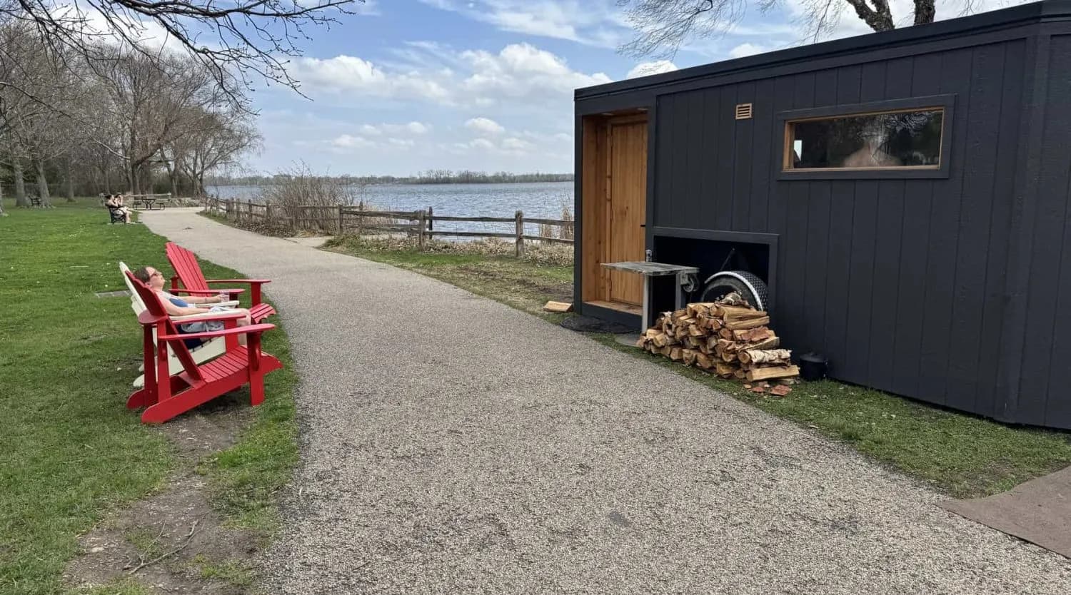 Madison Saunas wood-fired sauna cabins by Lake Wingra