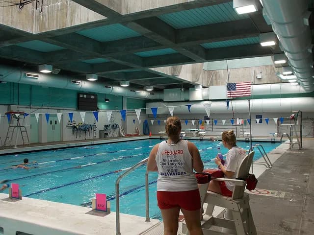 Indoor lap pool at Medgar Evers Pool