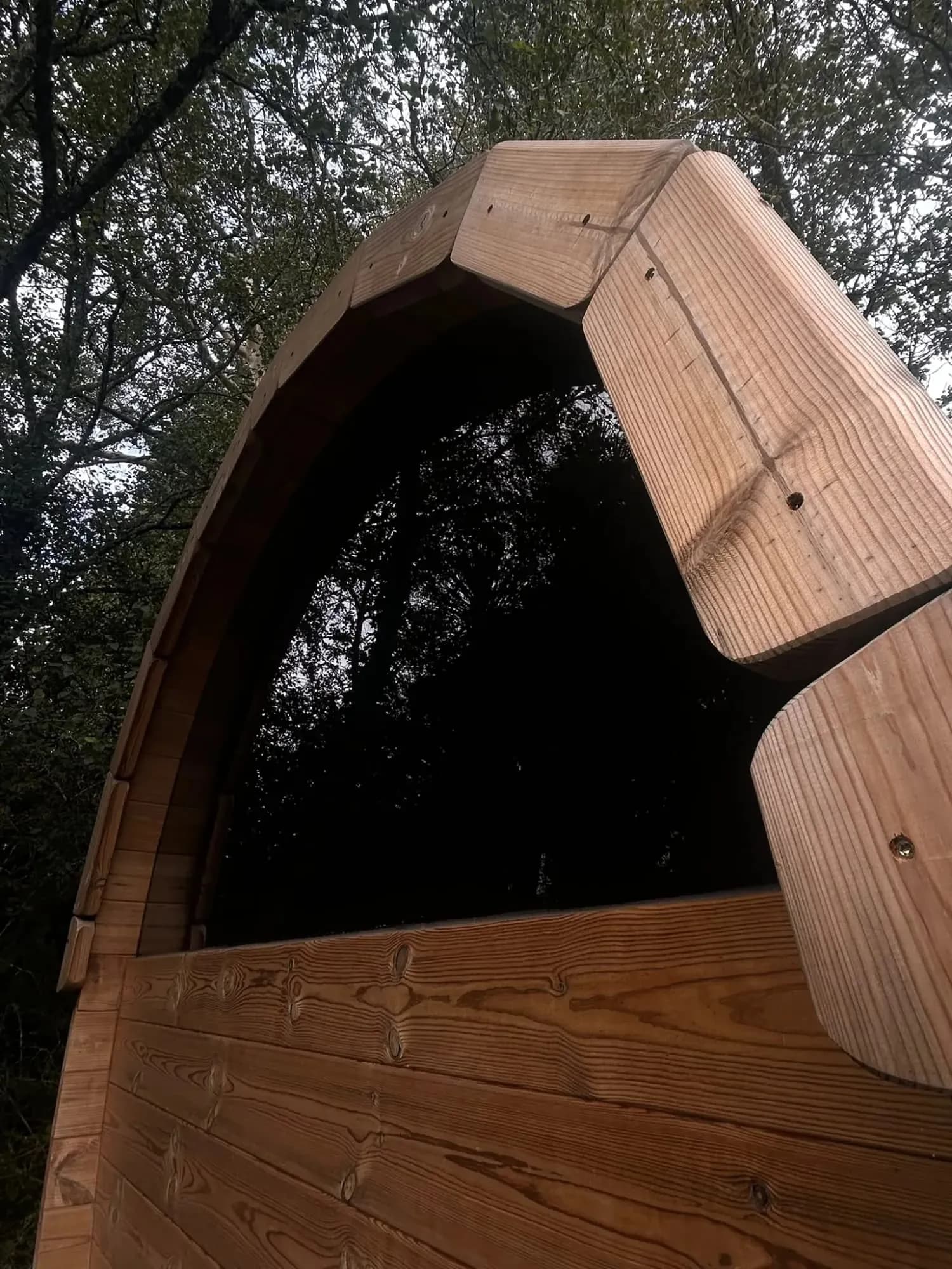 Timber barrel sauna at ORA Wellness, Kilmacthomas