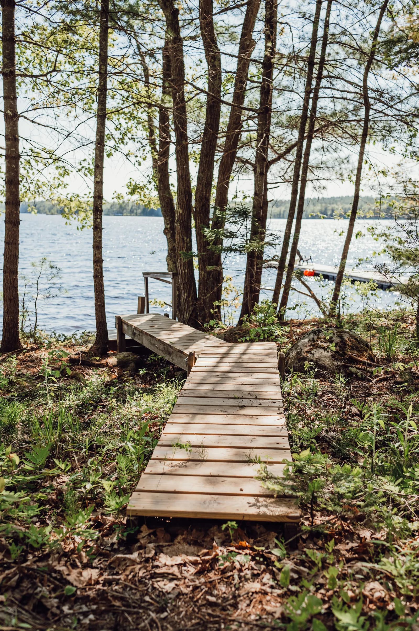 Otyokwa sauna interior with lake view
