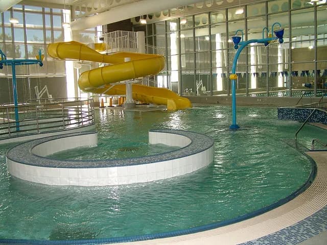 Leisure pool and water slide at Rainier Beach Pool