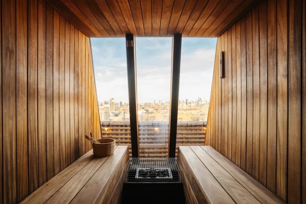 Rooftop Saunas cabin in Brixton, London