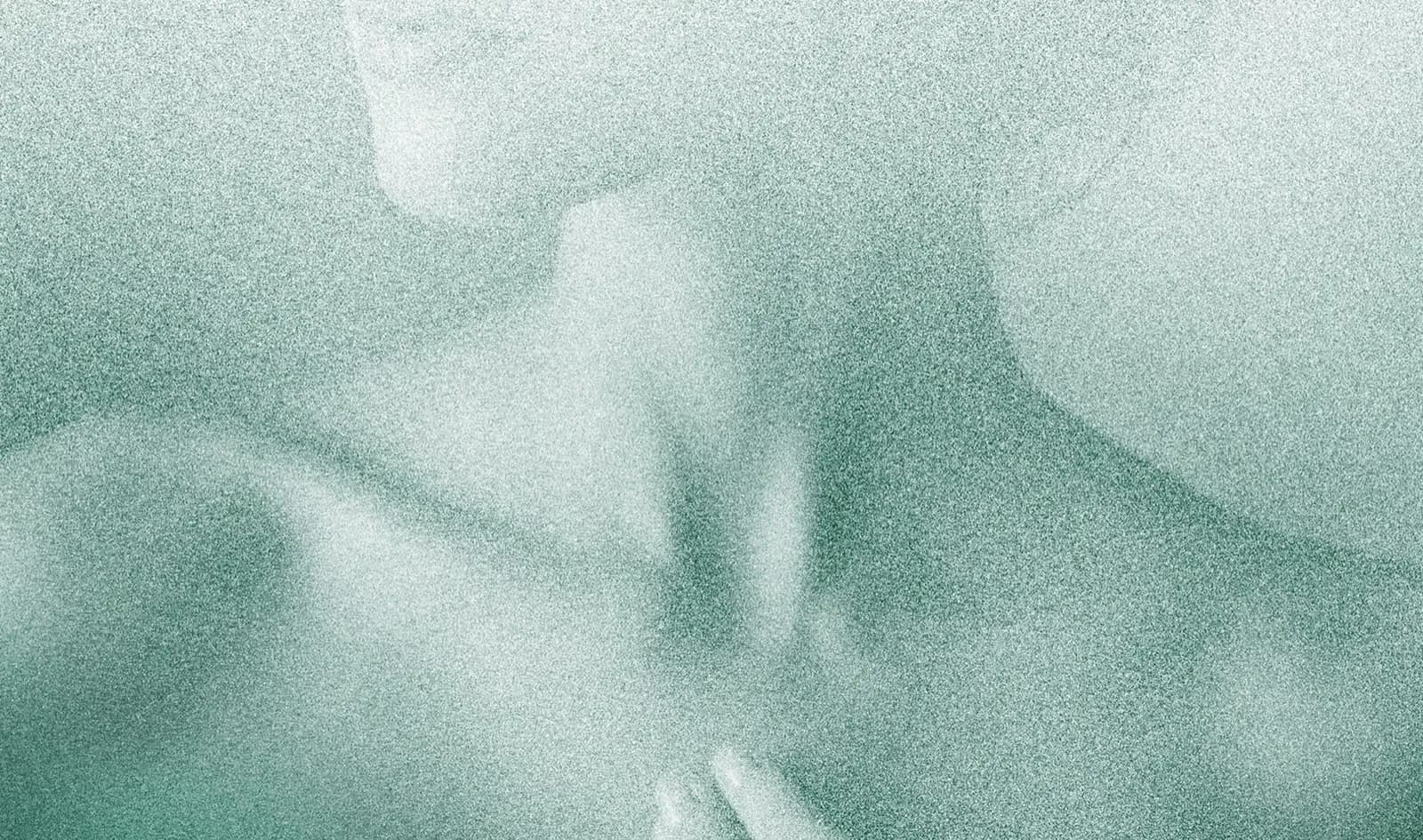 Artistic green-tinted view through steam evoking the SANA spa atmosphere