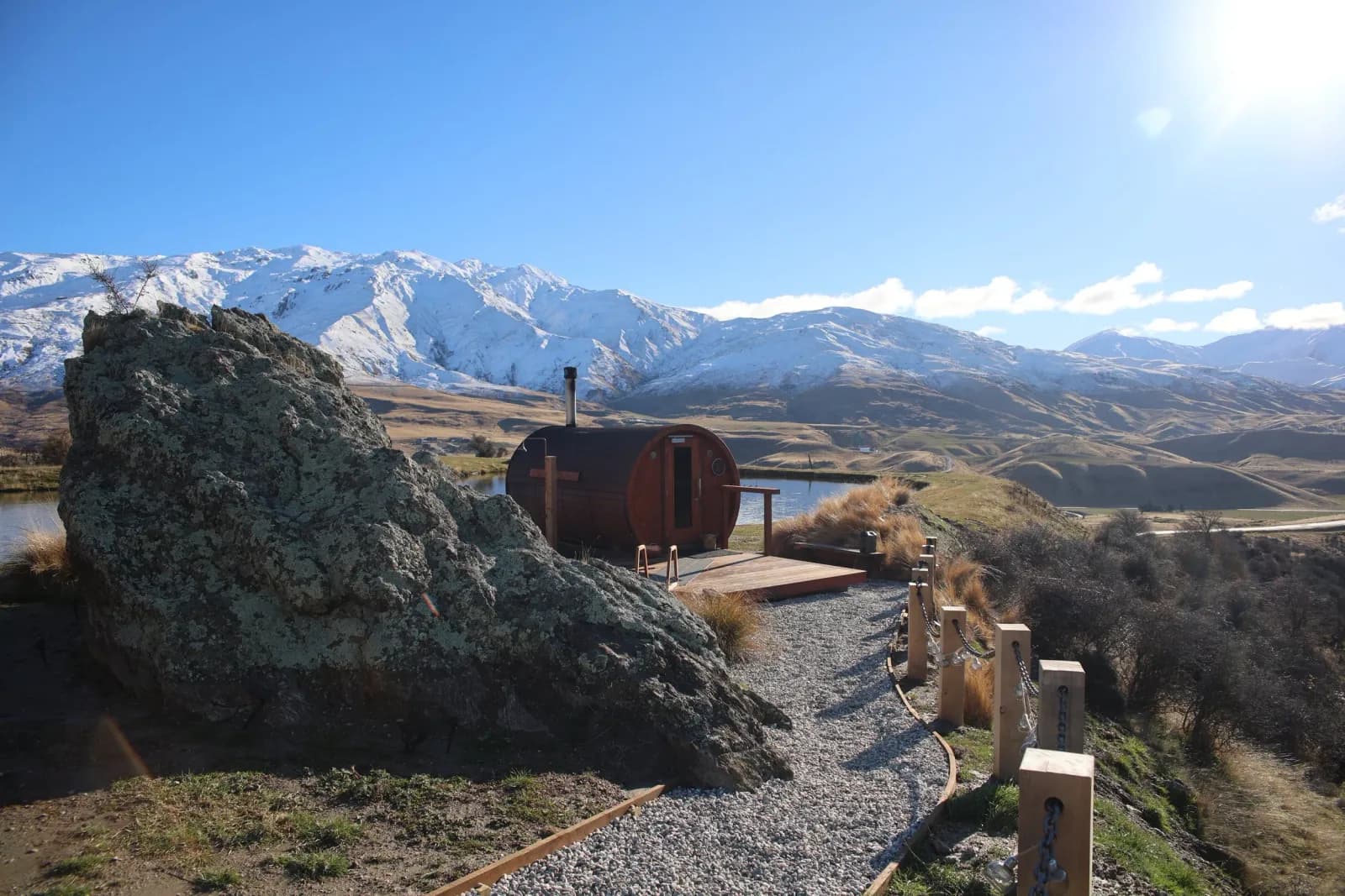 The Secret Sauna Cardrona mountain site