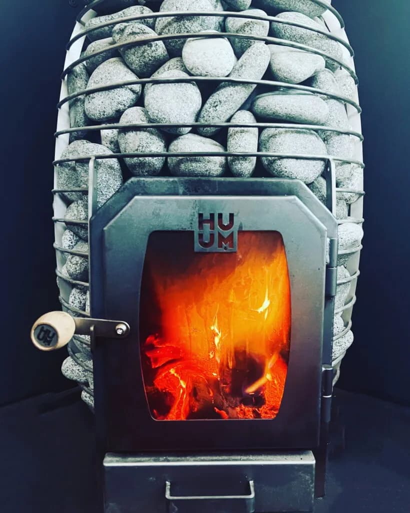 HUUM wood-fired sauna stove at Silvae Spiritus