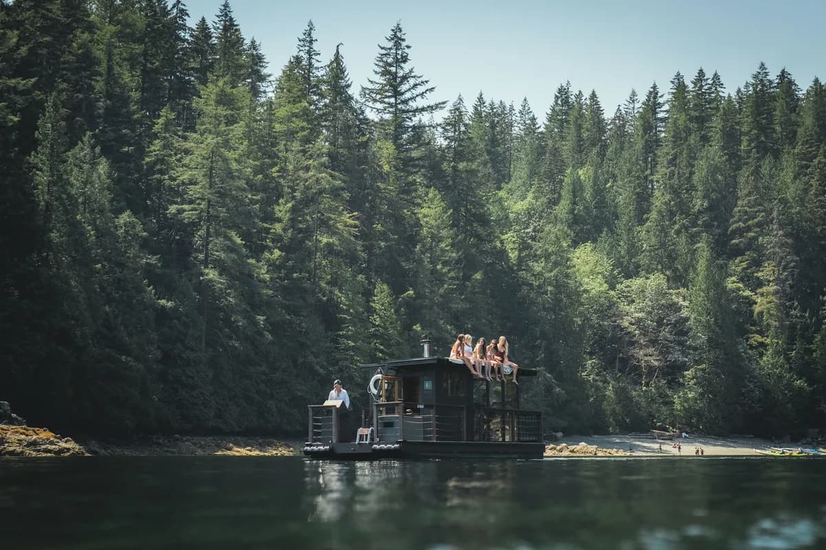 Sauna session on Indian Arm near Deep Cove