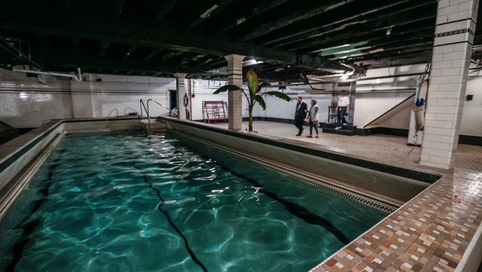 The Schvitz Detroit indoor pool and bathhouse area