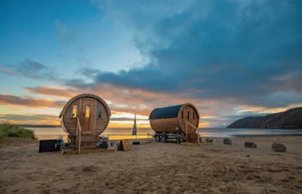 Ty Sawna sauna at Oxwich Bay, Wales