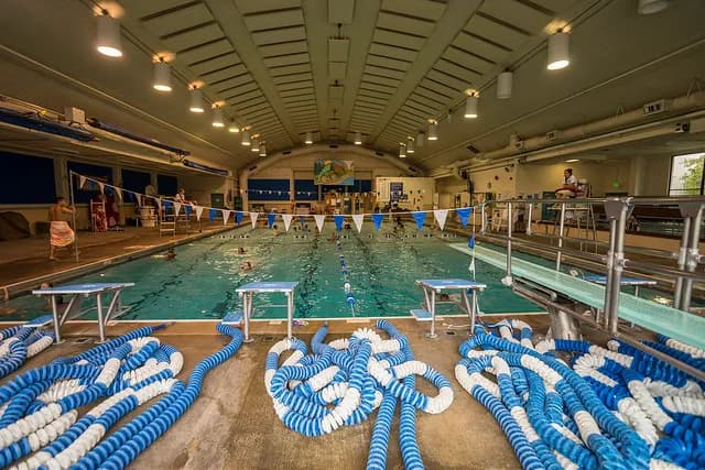 Indoor lap pool at Evans Pool on Green Lake, Seattle