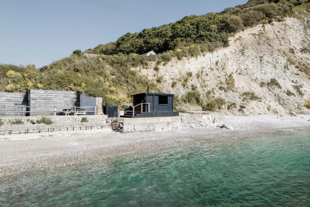 The Saltwater Sauna at Lulworth Cove, Dorset