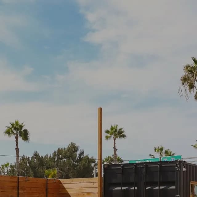 Scandinavian Heat Club's shipping-container sauna and cold-plunge space under construction near Mission Bay in San Diego