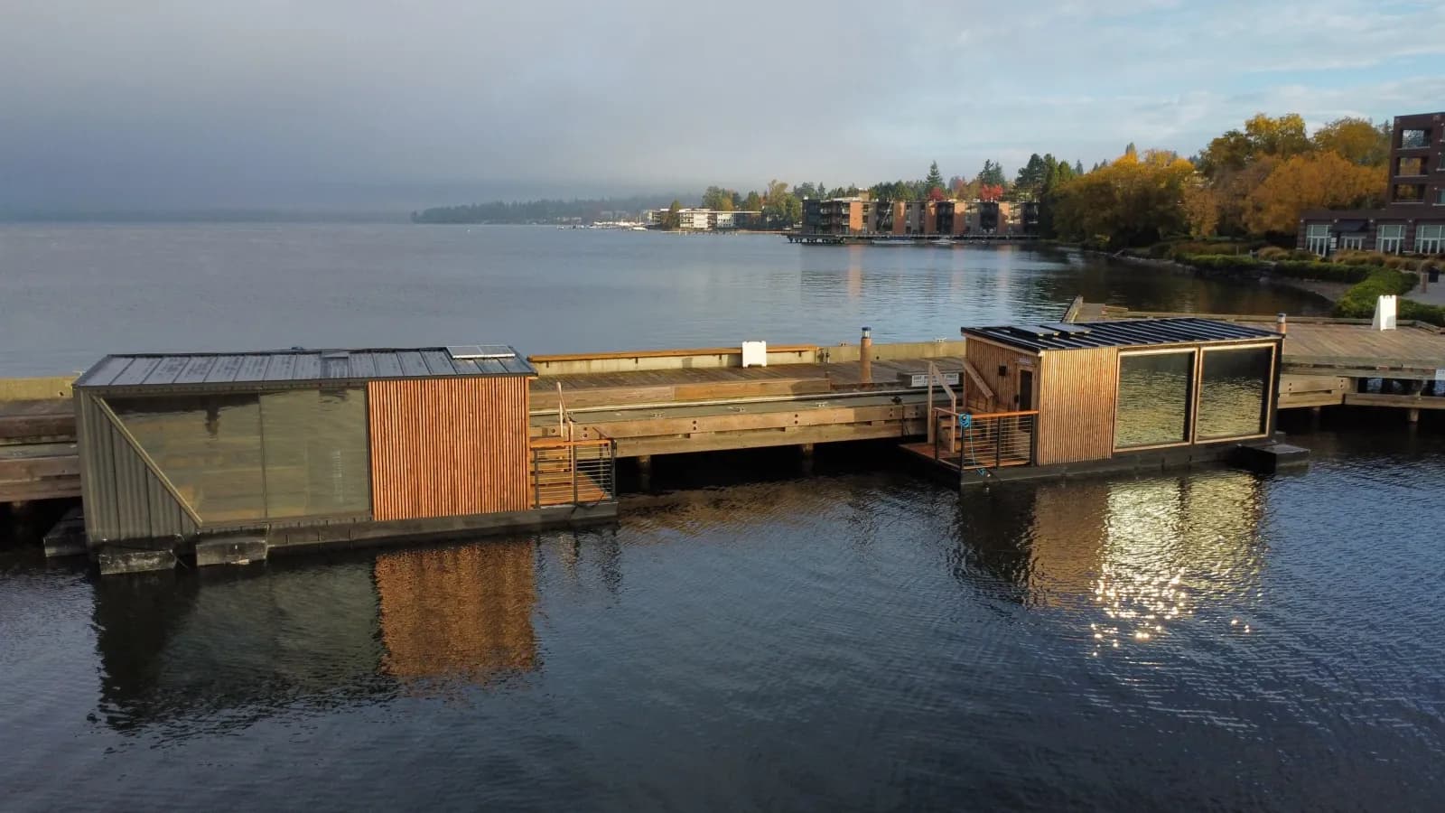 Von Sauna floating sauna on Lake Washington